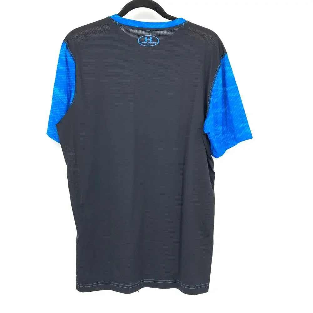 Under Armour Short Sleeve Crew Neck Activewear T-Shirt Mens Sz M Fitted Blue